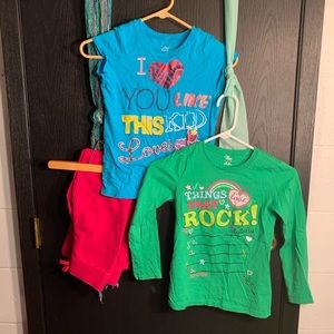 Girls - 2 children’s place shirt & target sweats